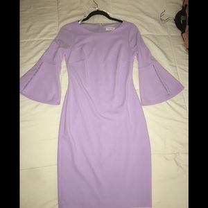 Lilac bell sleeve dress